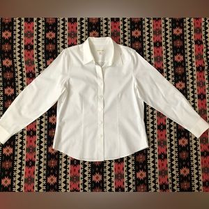 Coldwater Creek White Button Up Blouse